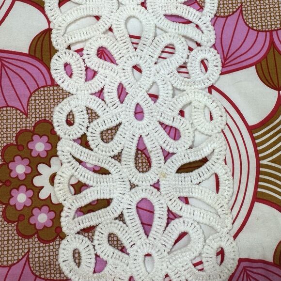 Tibi Floral Mini Skirt Pink White Crocheted Lace Panel Vibrant Preppy Y2K 90s - Picture 5 of 10